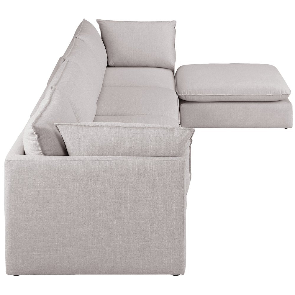 Mackenzie Beige Durable Linen Textured Modular Sectional