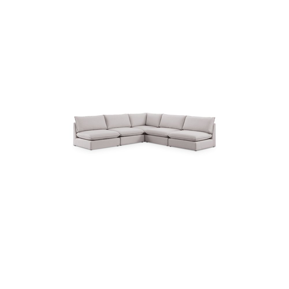Mackenzie Beige Durable Linen Textured Modular Sectional