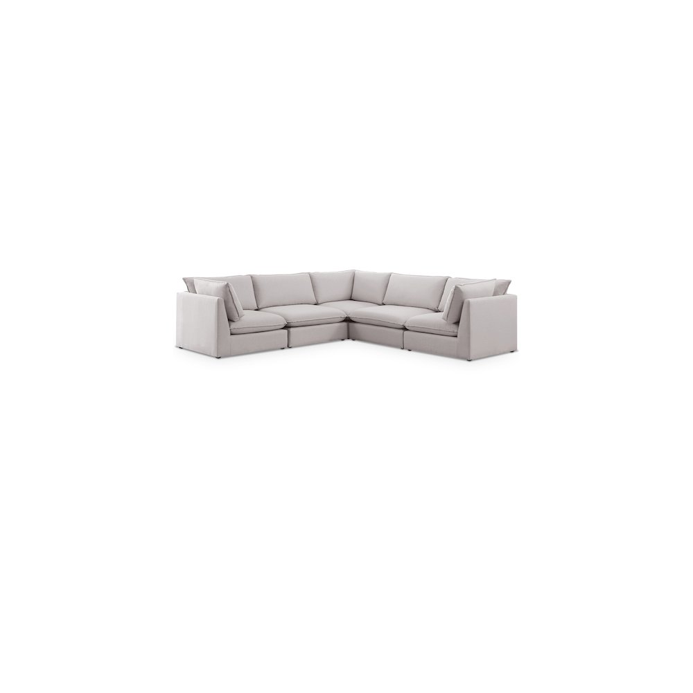 Mackenzie Beige Durable Linen Textured Modular Sectional