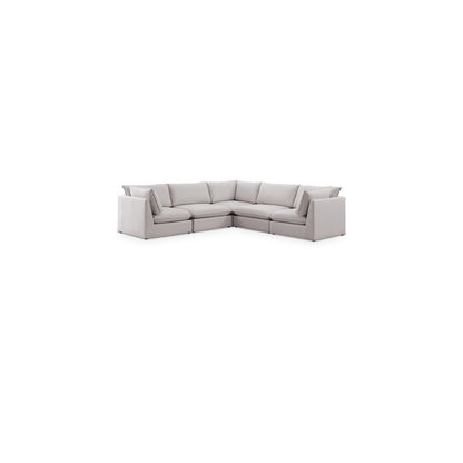 Mackenzie Beige Durable Linen Textured Modular Sectional
