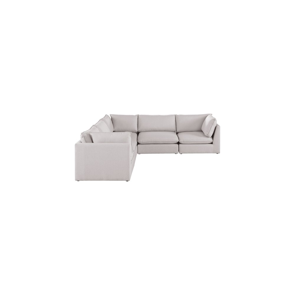 Mackenzie Beige Durable Linen Textured Modular Sectional