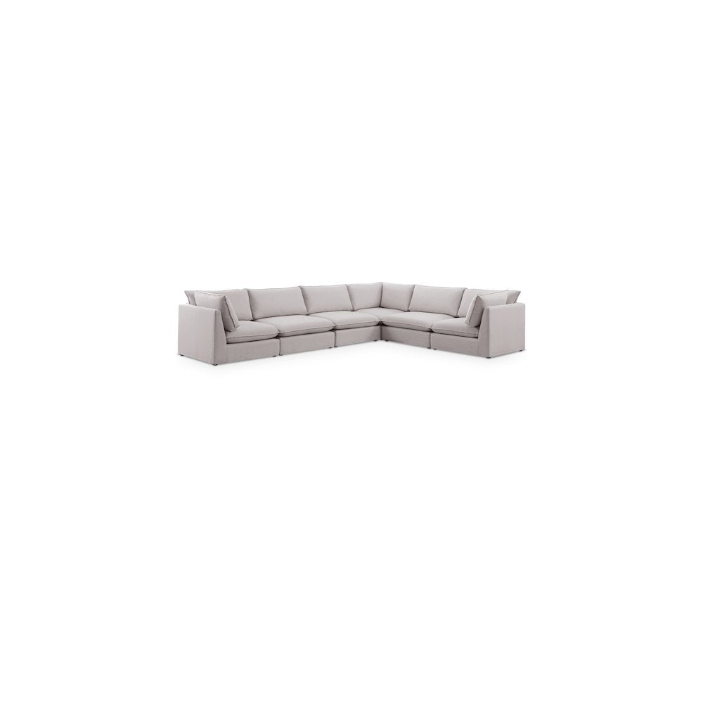 Mackenzie Beige Durable Linen Textured Modular Sectional