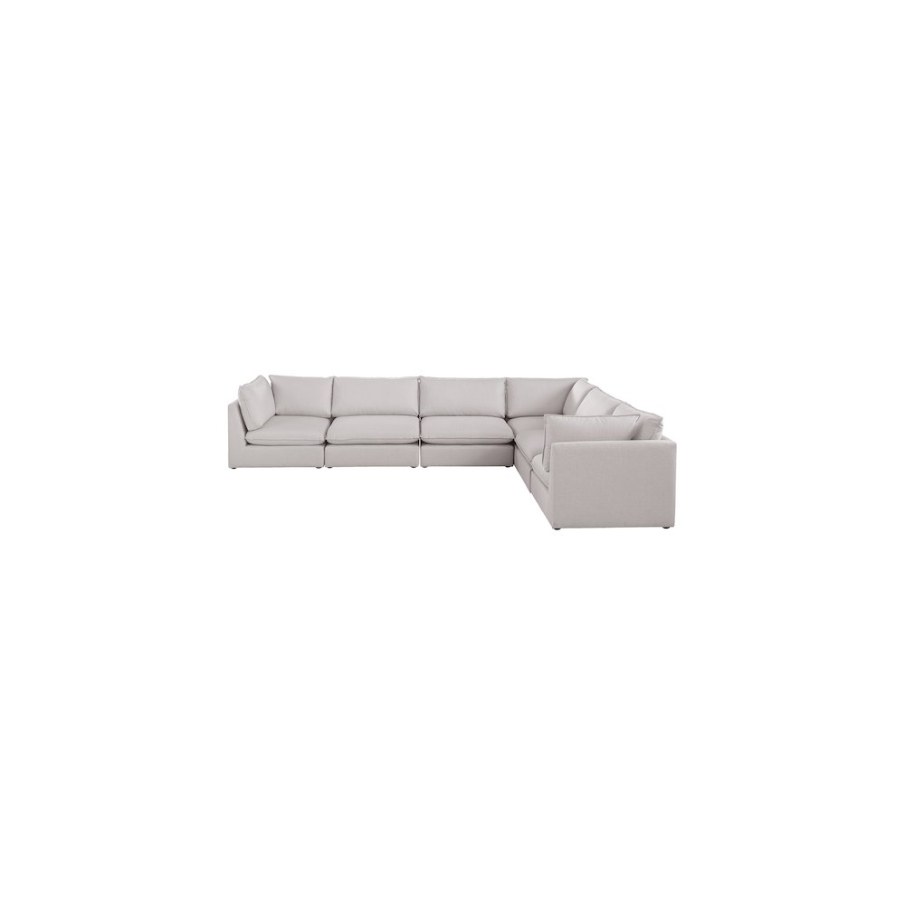 Mackenzie Beige Durable Linen Textured Modular Sectional