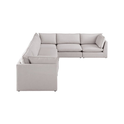 Mackenzie Beige Durable Linen Textured Modular Sectional