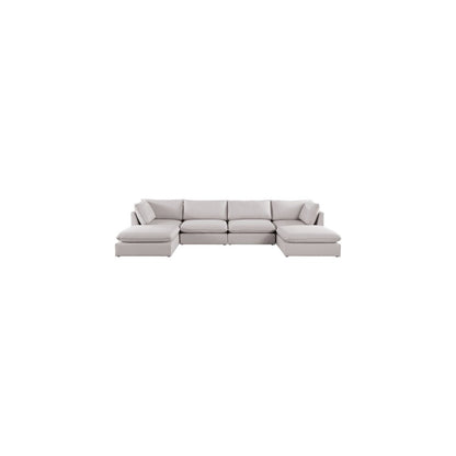 Mackenzie Beige Durable Linen Textured Modular Sectional