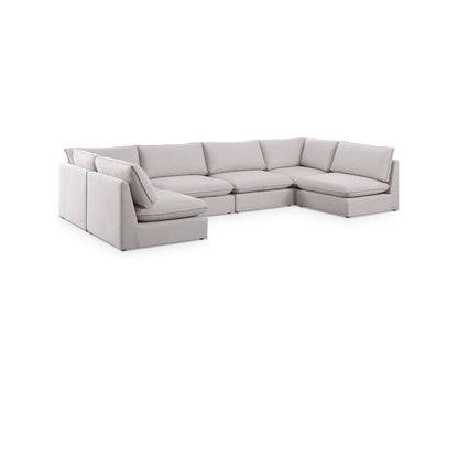Mackenzie Beige Durable Linen Textured Modular Sectional
