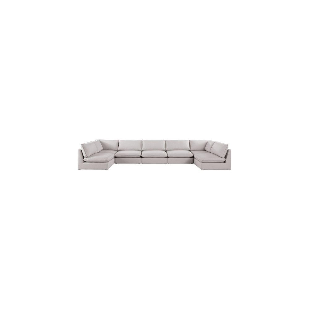 Mackenzie Beige Durable Linen Textured Modular Sectional