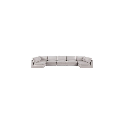 Mackenzie Beige Durable Linen Textured Modular Sectional