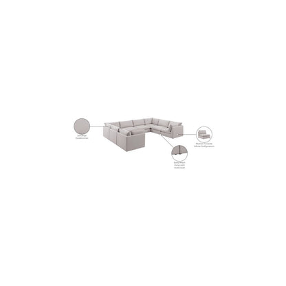 Mackenzie Beige Durable Linen Textured Modular Sectional