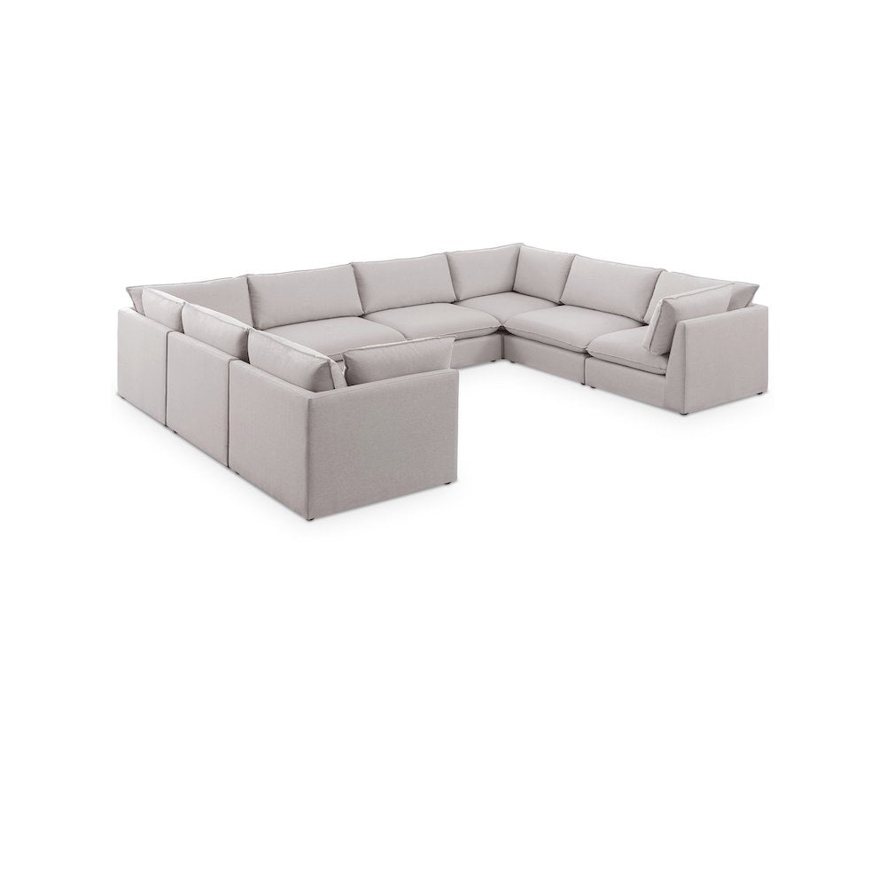 Mackenzie Beige Durable Linen Textured Modular Sectional