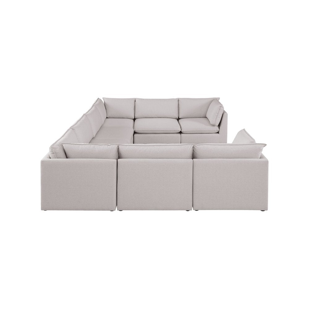 Mackenzie Beige Durable Linen Textured Modular Sectional