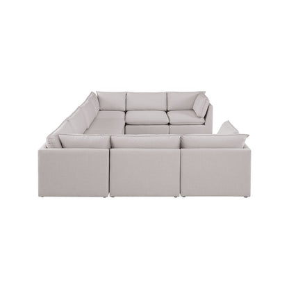 Mackenzie Beige Durable Linen Textured Modular Sectional