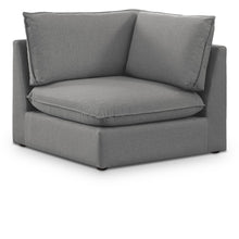 Mackenzie Grey Durable Linen Textured Corner Chair