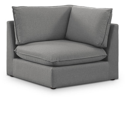 Mackenzie Grey Durable Linen Textured Corner Chair