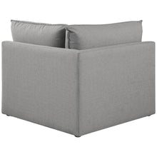 Mackenzie Grey Durable Linen Textured Corner Chair