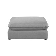 Mackenzie Grey Durable Linen Textured Ottoman