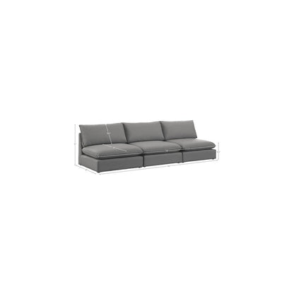 Mackenzie Grey Durable Linen Textured Modular Sofa