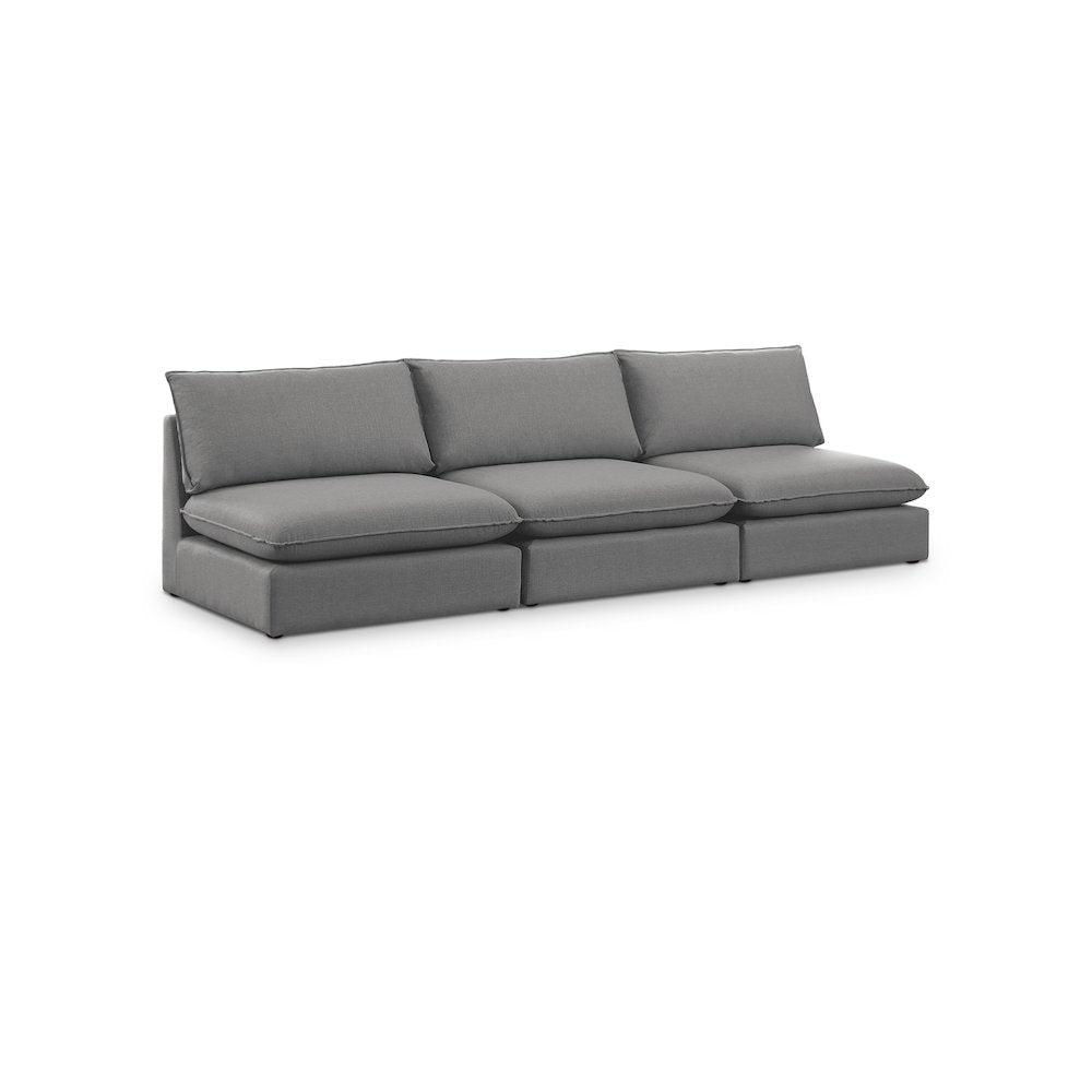 Mackenzie Grey Durable Linen Textured Modular Sofa