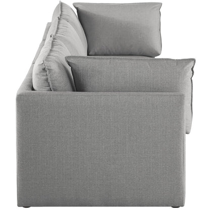 Mackenzie Grey Durable Linen Textured Modular Sofa