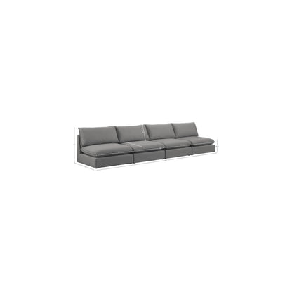 Mackenzie Grey Durable Linen Textured Modular Sofa
