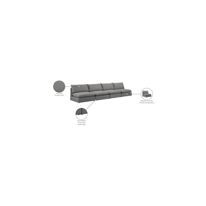 Mackenzie Grey Durable Linen Textured Modular Sofa
