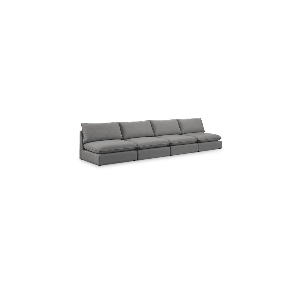 Mackenzie Grey Durable Linen Textured Modular Sofa