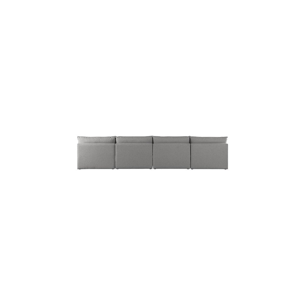 Mackenzie Grey Durable Linen Textured Modular Sofa