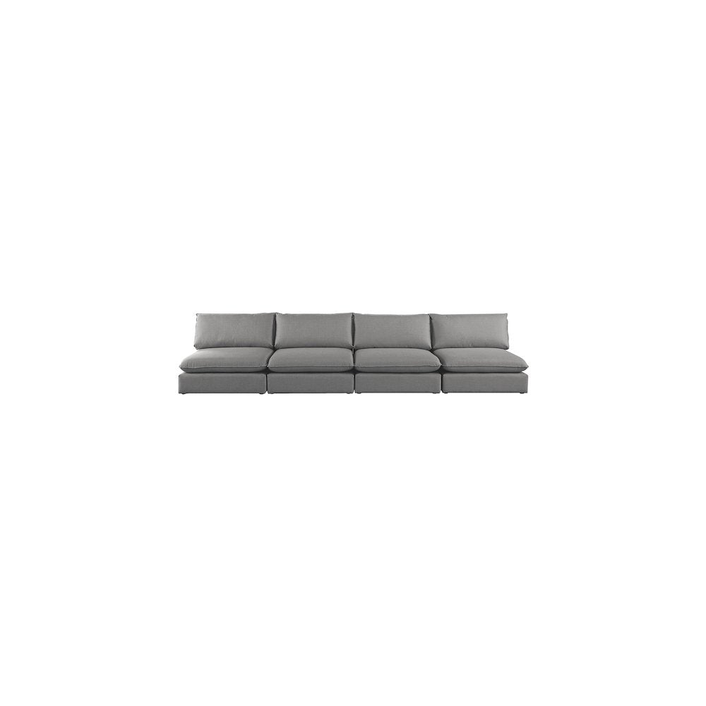 Mackenzie Grey Durable Linen Textured Modular Sofa