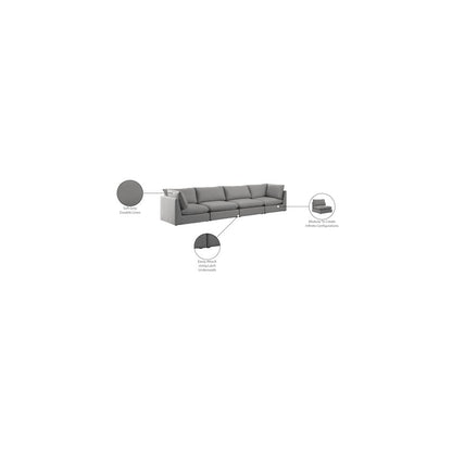 Mackenzie Grey Durable Linen Textured Modular Sofa