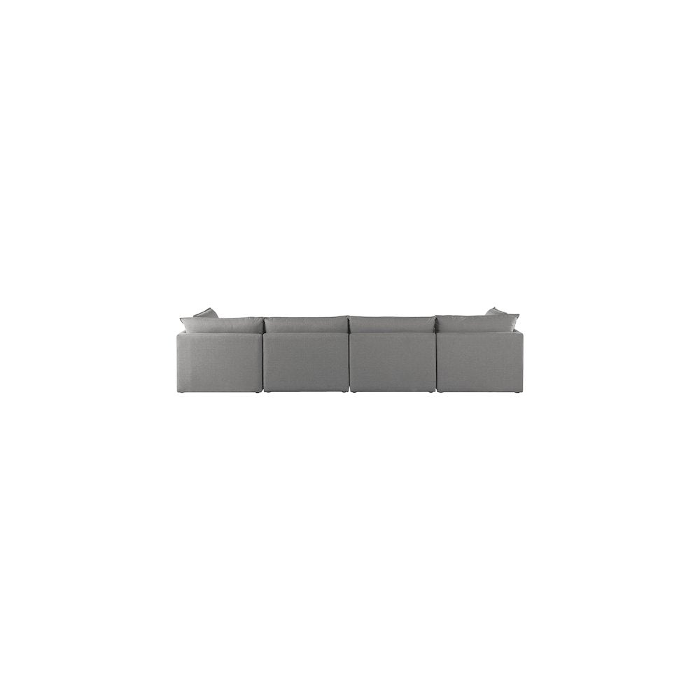 Mackenzie Grey Durable Linen Textured Modular Sofa