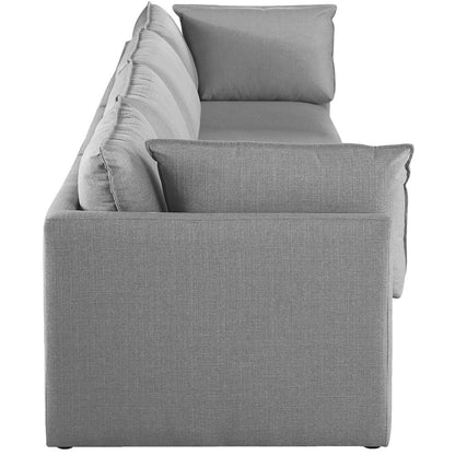 Mackenzie Grey Durable Linen Textured Modular Sofa