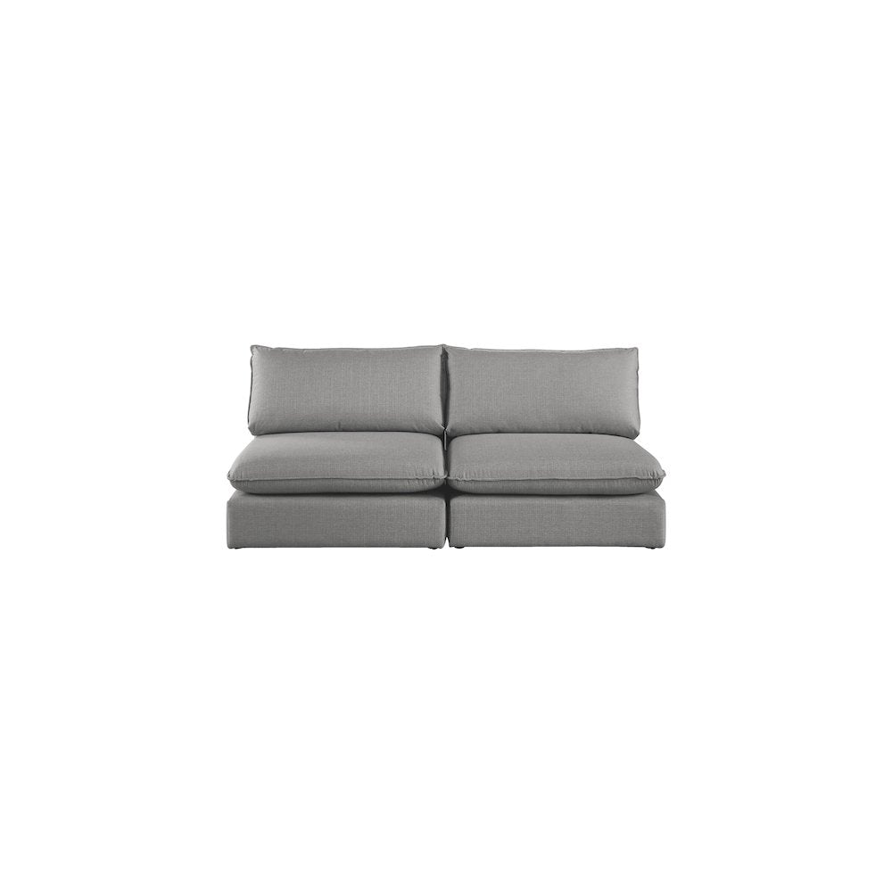 Mackenzie Grey Durable Linen Textured Modular Sofa