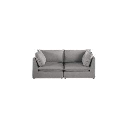 Mackenzie Grey Durable Linen Textured Modular Sofa