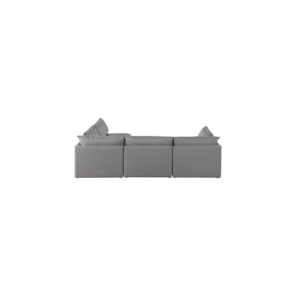 Mackenzie Grey Durable Linen Textured Modular Sectional