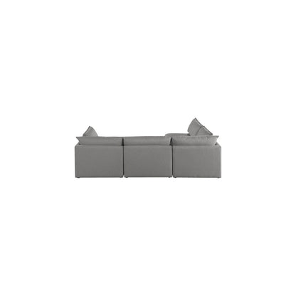 Mackenzie Grey Durable Linen Textured Modular Sectional