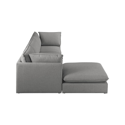 Mackenzie Grey Durable Linen Textured Modular Sectional