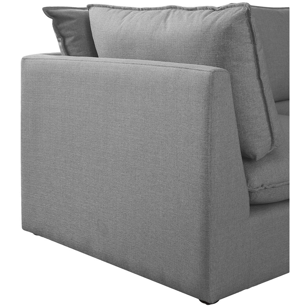 Mackenzie Grey Durable Linen Textured Modular Sectional