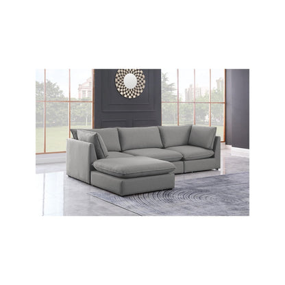 Mackenzie Grey Durable Linen Textured Modular Sectional