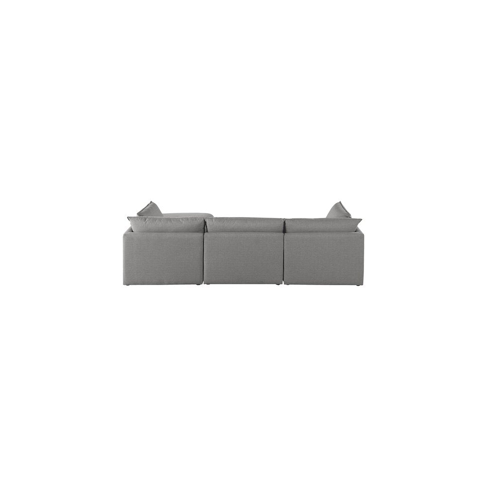 Mackenzie Grey Durable Linen Textured Modular Sectional