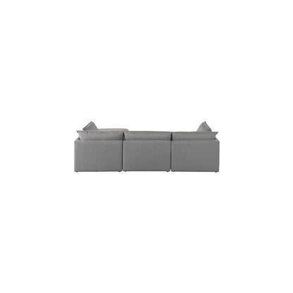 Mackenzie Grey Durable Linen Textured Modular Sectional