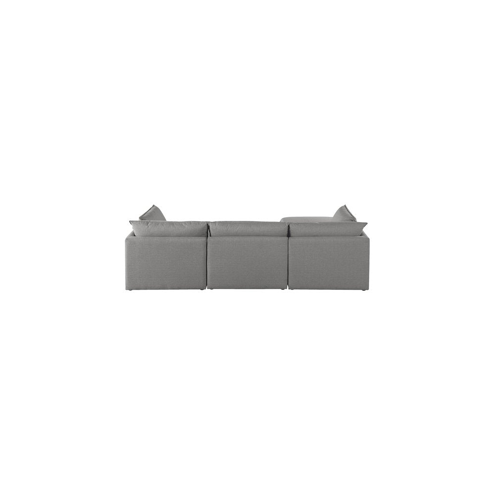 Mackenzie Grey Durable Linen Textured Modular Sectional