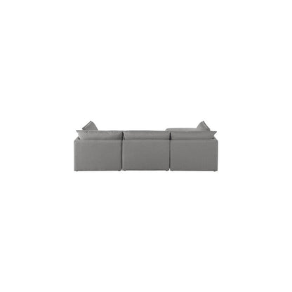 Mackenzie Grey Durable Linen Textured Modular Sectional