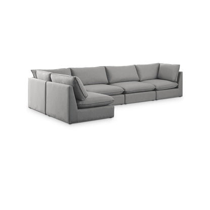 Mackenzie Grey Durable Linen Textured Modular Sectional