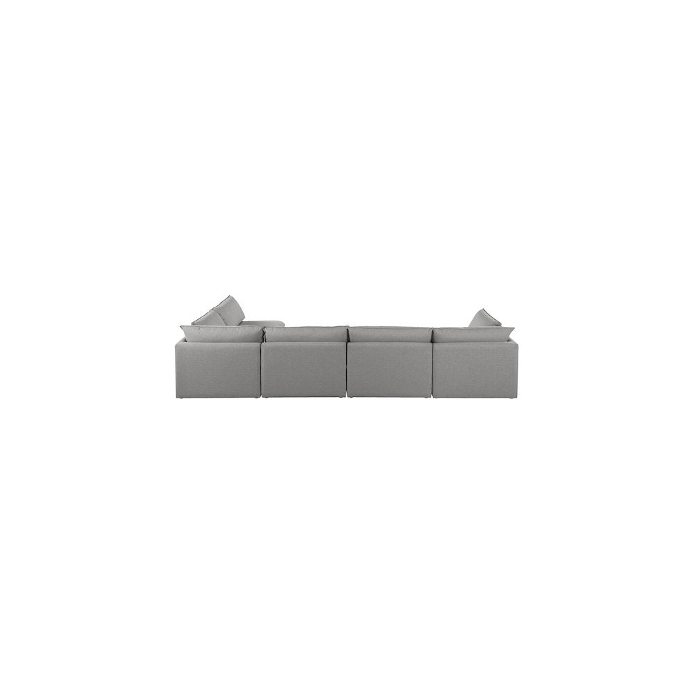 Mackenzie Grey Durable Linen Textured Modular Sectional