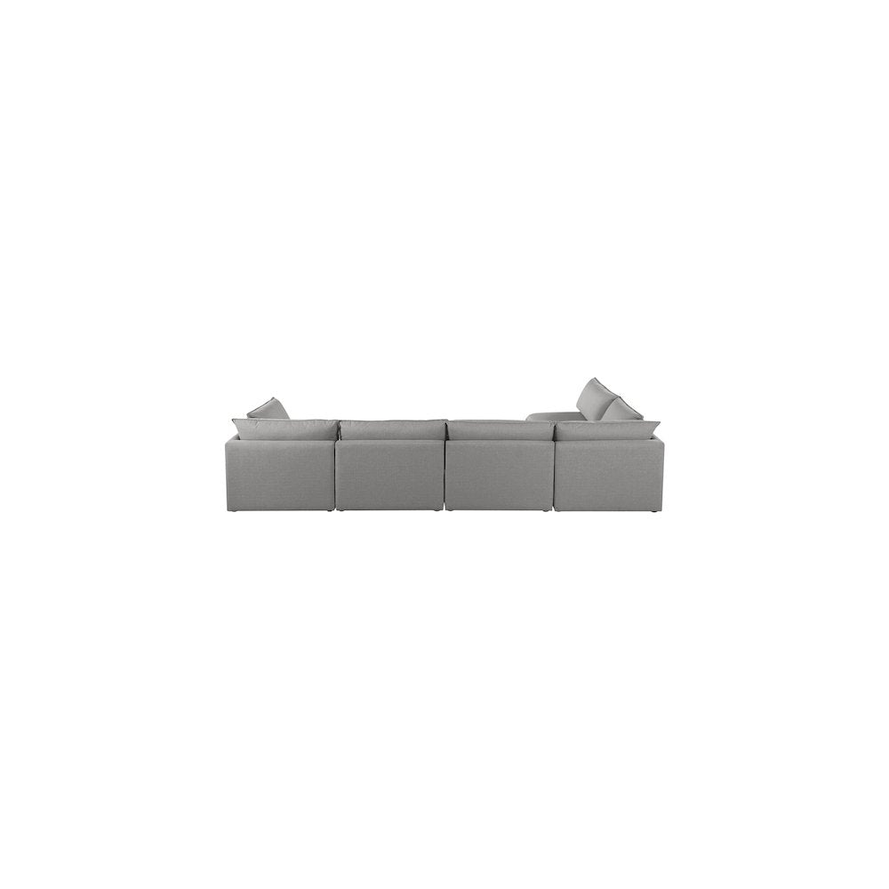 Mackenzie Grey Durable Linen Textured Modular Sectional
