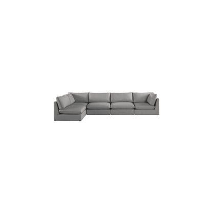 Mackenzie Grey Durable Linen Textured Modular Sectional