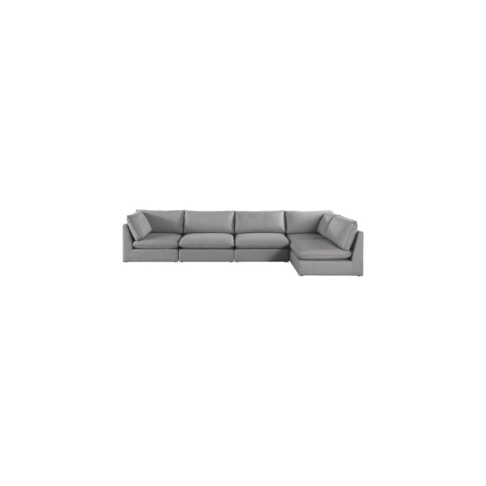 Mackenzie Grey Durable Linen Textured Modular Sectional