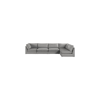Mackenzie Grey Durable Linen Textured Modular Sectional