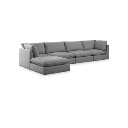 Mackenzie Grey Durable Linen Textured Modular Sectional