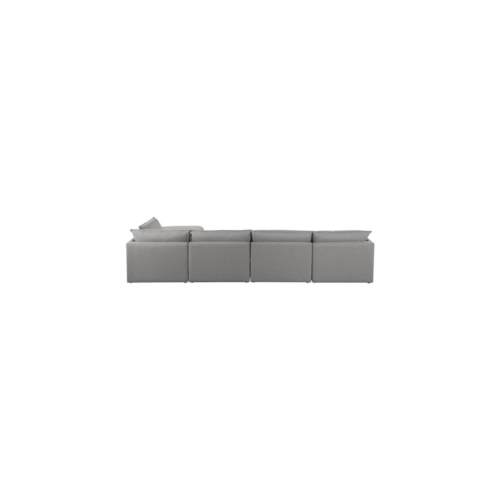 Mackenzie Grey Durable Linen Textured Modular Sectional